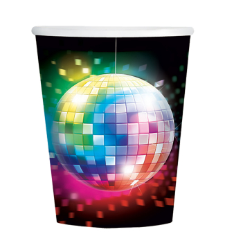 8 Cups Disco Fever 70's Paper 250 ml