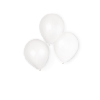 10 Latex Balloons Standard White 20.3 cm / 8"
