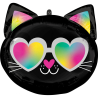 Standard Shape Cool Kitty Foil Balloon S50 Packaged 43 cm