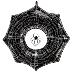 SuperShape Creepx Spider Web Foil Balloon P60 packaged 83cm x 81cm