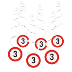 6 Deco Swirls, to personalize with numbers, Construction Part