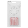 24 Spiral Candles With 12 Holders 6-Colour Assorted Height 6.3 cm