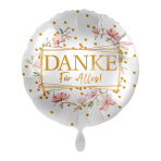 Standard Danke Blüten Foil Balloon PL40 Packaged 45 cm