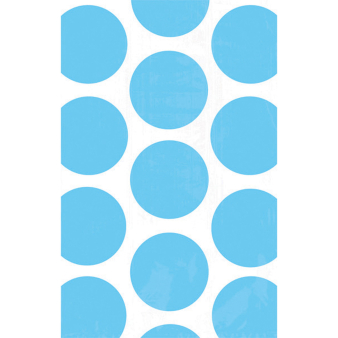 10 Paper Bags Polka Dots Carribean Blue 11.3 x 17.7 cm