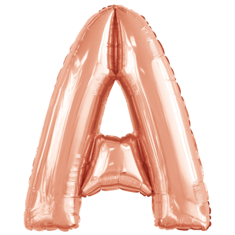 Large Letter A Rose Gold Foil Balloon N34 Packaged 86 cm x 67 cm