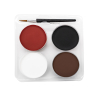 Aqua Kit Zombie (4 x Face Paint 3.5 g / 1 Brush)