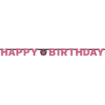 Letter Banner Sparkling Celebrations Pink Happy Birthday Foil 213 x 16.2 cm Letter Banner Sparkling Celebrations Pink Happy Birthday Foil 213 x 16.2 cm