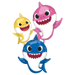 AirWalker Baby Shark Foil Balloon P93 Packaged 91 cm x 167 c