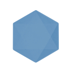 6 Plates Vert Decor Hexagonal Dark Blue 20.8 x 18.1 cm