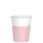 8 Cups Rose Gold Birthday Paper 250 ml