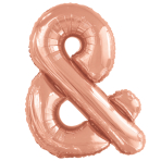 Large Letter & Rose Gold Foil Balloon N34 Packaged 86 cm x 71 cm