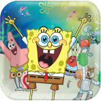 8 Plates SpongeBob Squared Paper 23 x 23 cm
