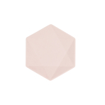 6 plates hexagonal Vert Decor, 15,8 x 13,7cm, pink