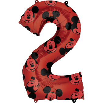 Mid Size Number Mickey Mouse Forever Number 2 Foil Balloon L27 Packaged 43 cm x 66 cm