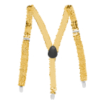 Suspender Sequin Braces - Gold 2.5cm Adult One size