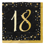 16 Napkins 18 Starlight Birthday 33 x 33 cm