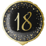 Standard Holographic Starlight Birthday 18 Foil Balloon C55 Packaged 45 cm