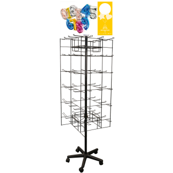 72-Peg Floor Spinner Black 66 x 66 x 183 cm