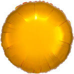 Standard Metallic Gold Round Foil Balloon C16 Bulk 43 cm