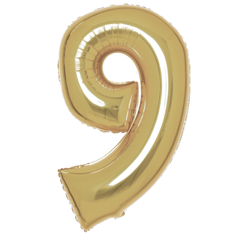 Large Number 9 White Gold Foil Balloon N34 Packaged 91 cm x 57 cm Large Number 9 White Gold Foil Balloon N34 Packaged 91 cm x 57 cm