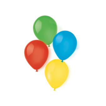 10 Latex Balloons Rainbow assorted 20.3 cm / 8"