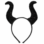 Headband Devilish Demon Horns Black One size