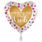Standard Ich hab Dich lieb Foil Balloon PL40 Packaged 45 cm