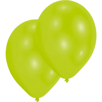 10 Latex Balloons Standard Lime Green 27.5 cm / 11"