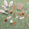 Photo Booth Kit Easter Bunny Paper / Wood 10 Pieces 28.5 x 14.7 cm