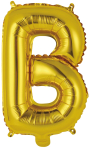 Mini Letter B Gold Foil Balloon N16 Packaged 34 cm x 22 cm