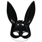 Half Mask Bunny Black One size