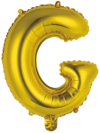 Mini Letter G Gold Foil Balloon N16 Packaged 34 cm x 28 cm