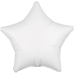 Standard Metallic White Star Foil Balloon C16 Bulk 48 cm