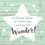 16 napkins "Ein bisschen Papa, ein bisschen Mama..." 33cm x 33cm