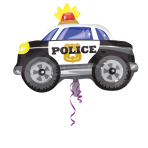 Junior Shape Police Car Foil Balloon S50 Packaged 60 cm x 45 cm
