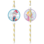 8 Drinking Straws Princess & Knight Paper