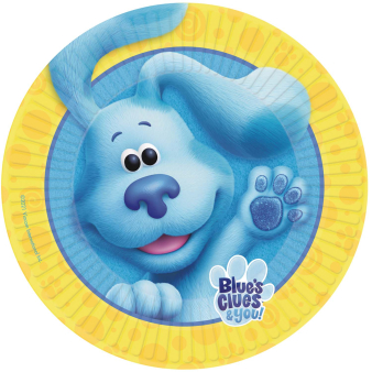 8 Plates Blue's Clues Round Paper 23 cm