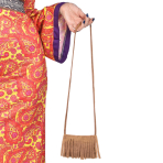 Costume Accessory Fringe Crossbody Bag Suede