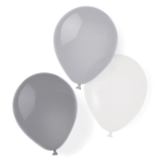 8 Latex Balloons Silver Dream 25.4 cm / 10"