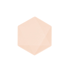 6 plates hexagonal Vert Decor, 15,8 x 13,7cm, apricot