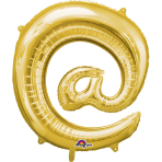 MiniShape Symbol @ Gold Foil Balloon L16 Packaged 33cm x 35c