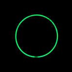 Glow Necklace Green Plastic 56 cm