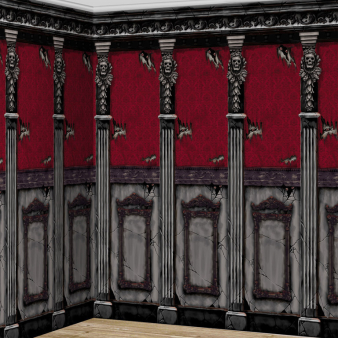 2 Scene Setters Banner Gothic Mansion Plastic 121 x 609 cm