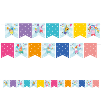 Pennant Banner Peppa Pig Paper 2,4 m Pennant Banner Peppa Pig Paper 2,4 m