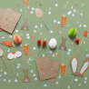 Photo Booth Kit Easter Bunny Paper / Wood 10 Pieces 28.5 x 14.7 cm