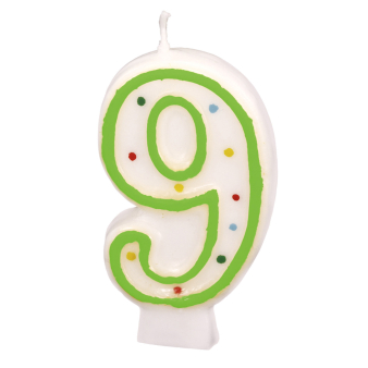 Numeral Candle 9 Height 7.3 cm Numeral Candle 9 Height 7.3 cm