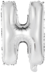 Mini Letter H Silver Foil Balloon N16 Packaged 37 cm x 24 cm