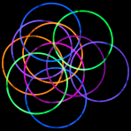 10 Glow Necklaces Assorted Plastic 56 cm