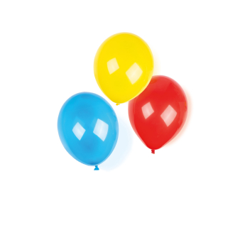 8 Latex Balloons Crystal assorted 22.8 cm / 9"