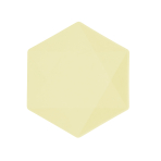 6 plates hexagonal Vert Decor, 20,8x18,1cm, yellow